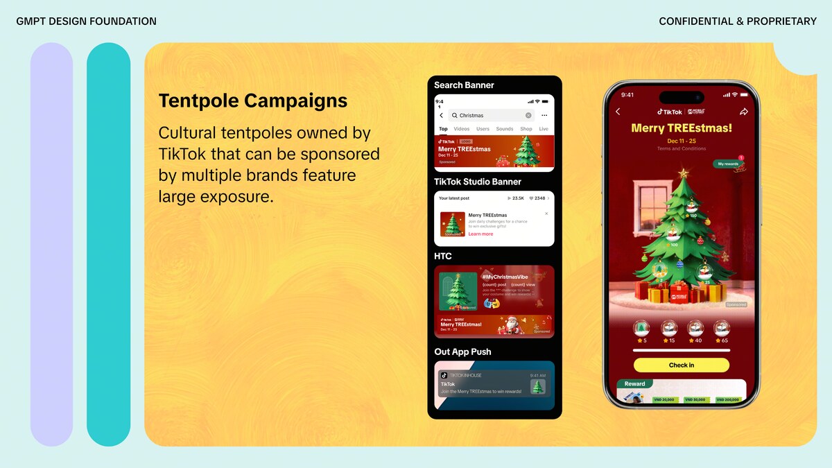 TikTok Tentpole Campaigns — product UI